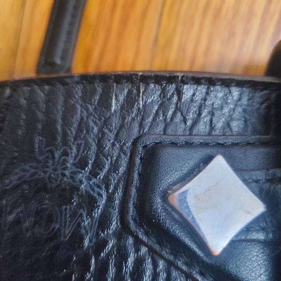 MCM Black Leather Crossbody Bag Womens - Picture 14 of 16